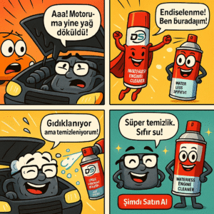 Ds Susuz Motor Temizleme Spreyi / Motor Parlatıcı 500 Ml - Görsel 4